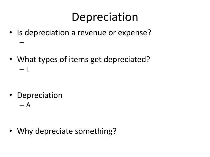 depreciation