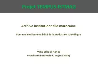 projet tempus istmag