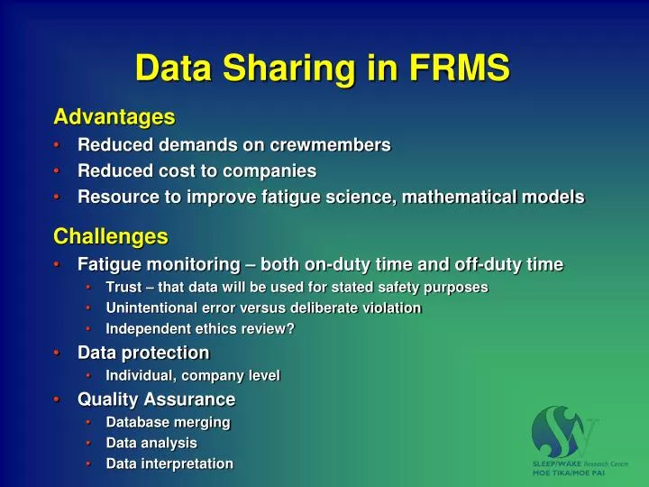 data sharing in frms