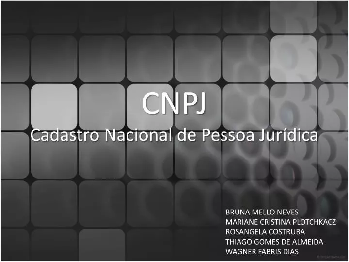 cnpj cadastro nacional de pessoa jur dica