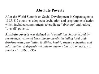 Absolute Poverty