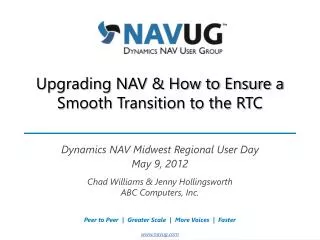 Upgrading NAV &amp; How to Ensure a Smooth Transition to the RTC