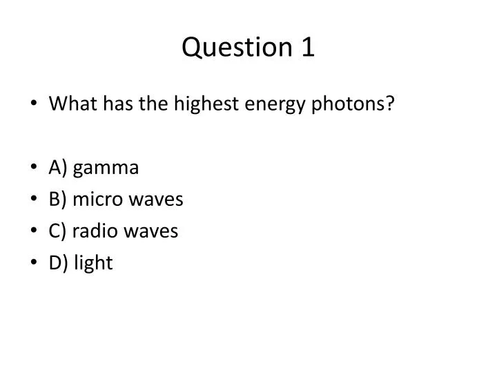 question 1