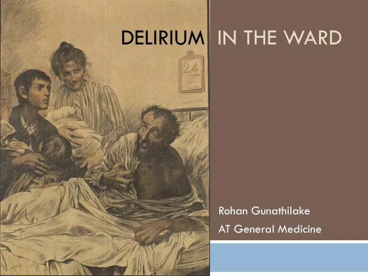 delirium in the ward