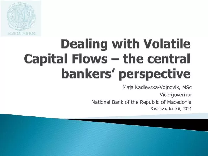dealing with v olatile capital flows the central bankers perspective