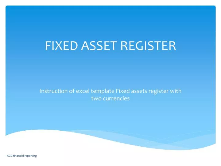 fixed asset register