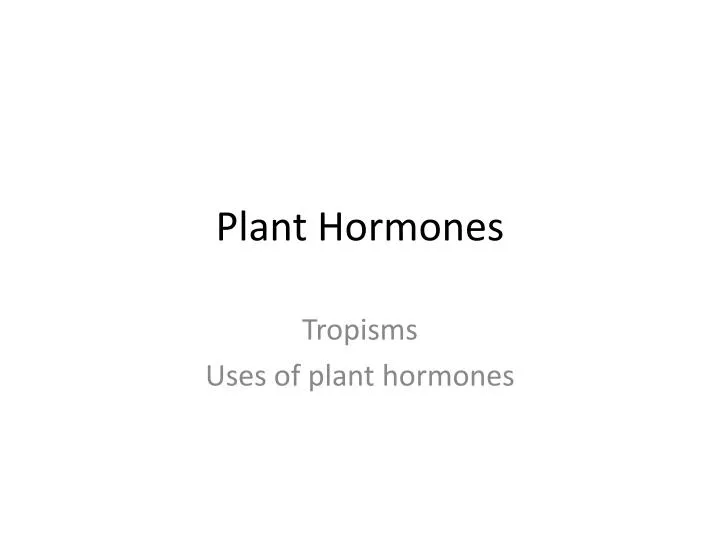 plant hormones