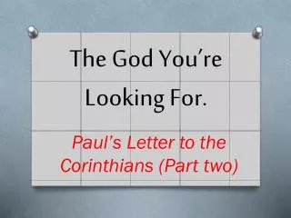 the god you re looking for