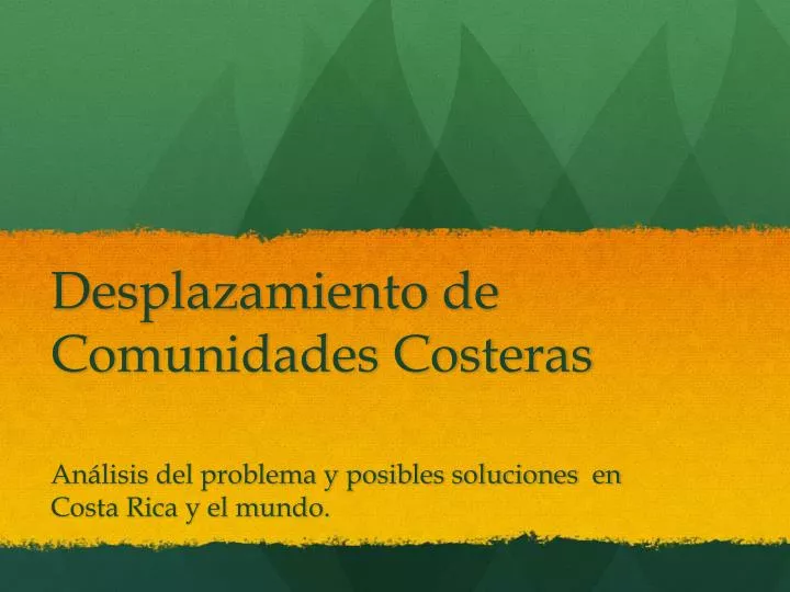 desplazamiento de comunidades costeras