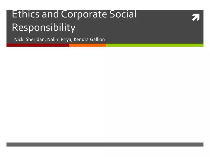 ethics and corporate social responsibility