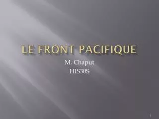 le front pacifique
