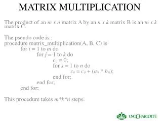 MATRIX MULTIPLICATION