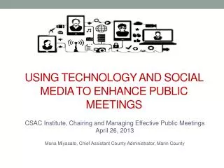 Using Technology and Social Media to Enhance Public Meetings