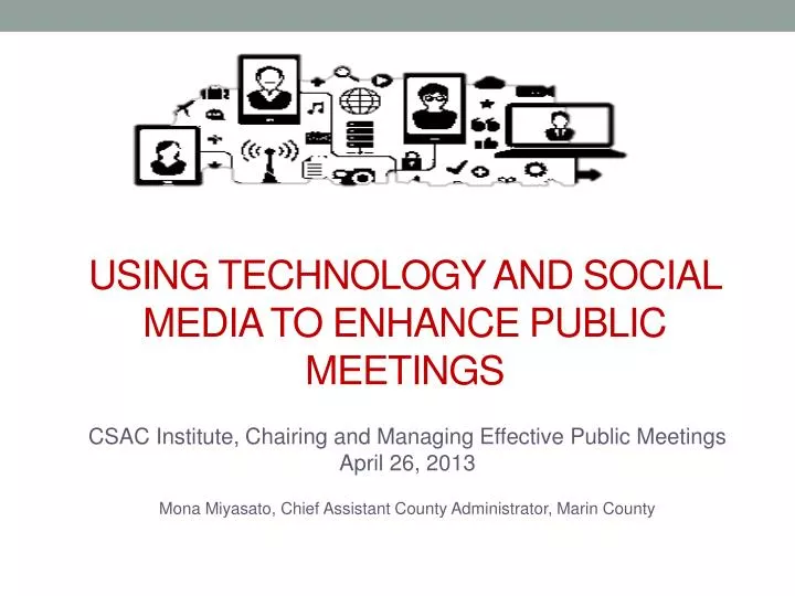 using technology and social media to enhance public meetings