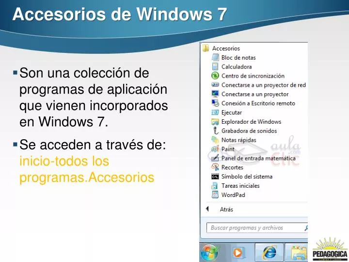 accesorios de windows 7