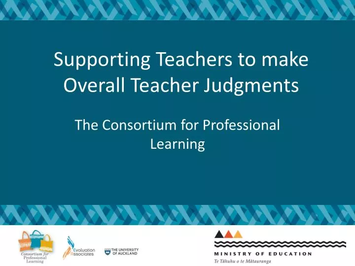 supporting teachers to make overall teacher judgments