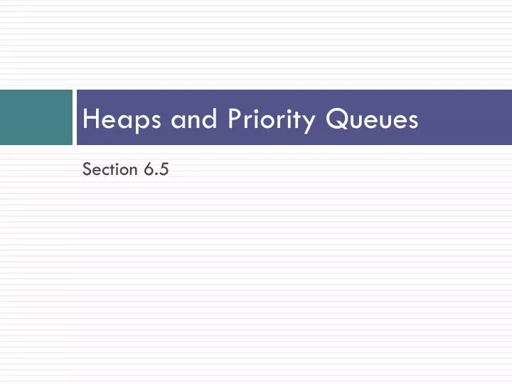 heaps and priority queues