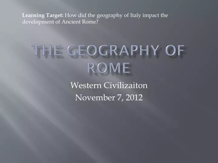 the geography of rome