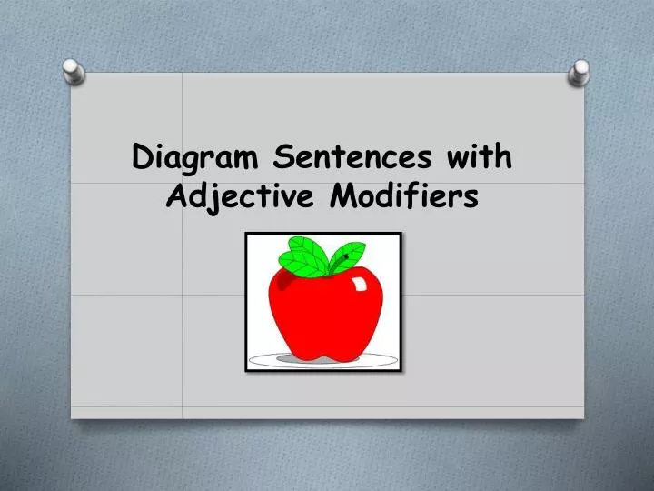 diagram sentences with adjective modifiers
