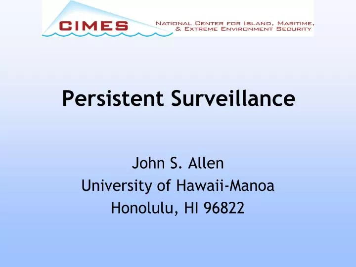 persistent surveillance