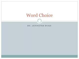 word choice