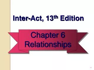 Inter-Act, 13 th Edition