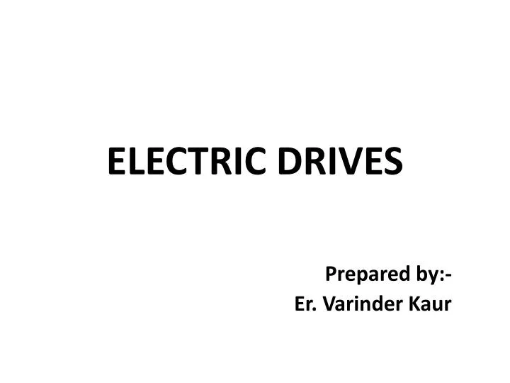 electric drives