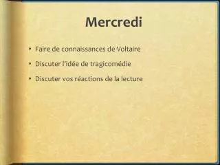 mercredi