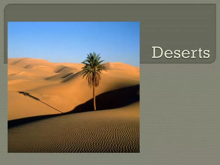 deserts