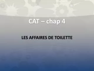 cat chap 4