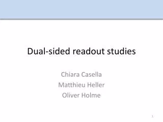 Dual-sided readout studies