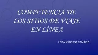 competencia de los sitios de viaje en l nea
