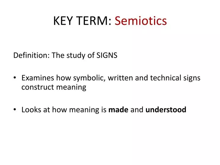 key term semiotics