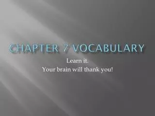 Chapter 7 Vocabulary