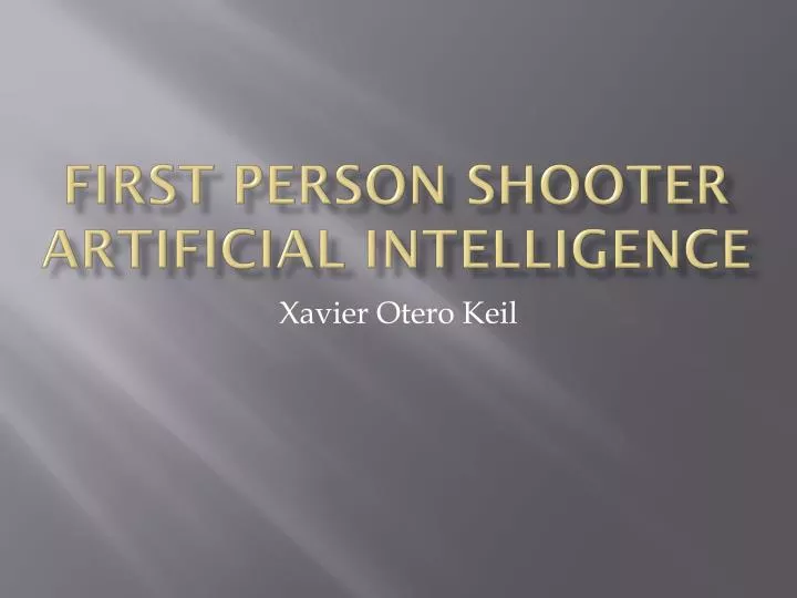first person shooter artificial intelligence