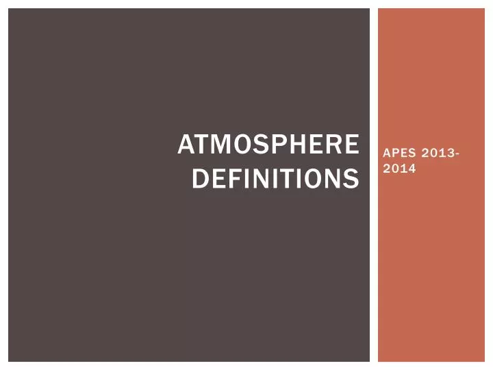 atmosphere definitions