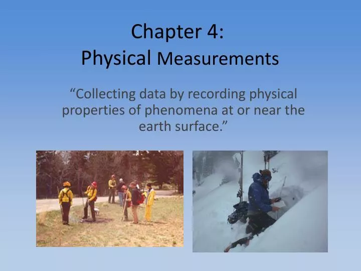 chapter 4 physical measurements