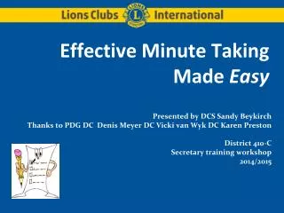 Effective Minute Taking Made Easy