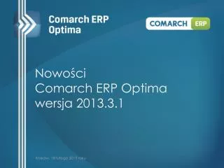nowo ci comarch erp optima wersja 2013 3 1