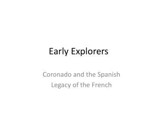 early explorers
