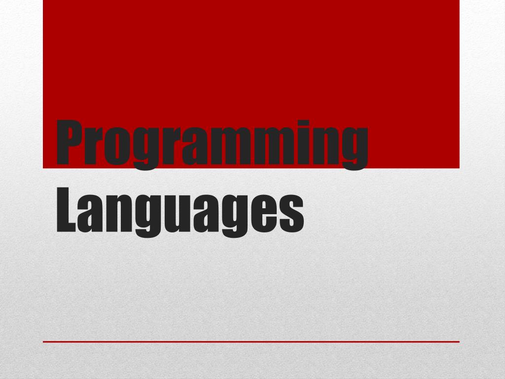 PPT - Programming Languages PowerPoint Presentation, free download - ID ...