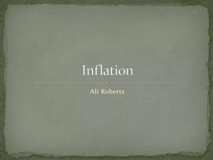 inflation