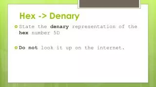 Hex -&gt; Denary