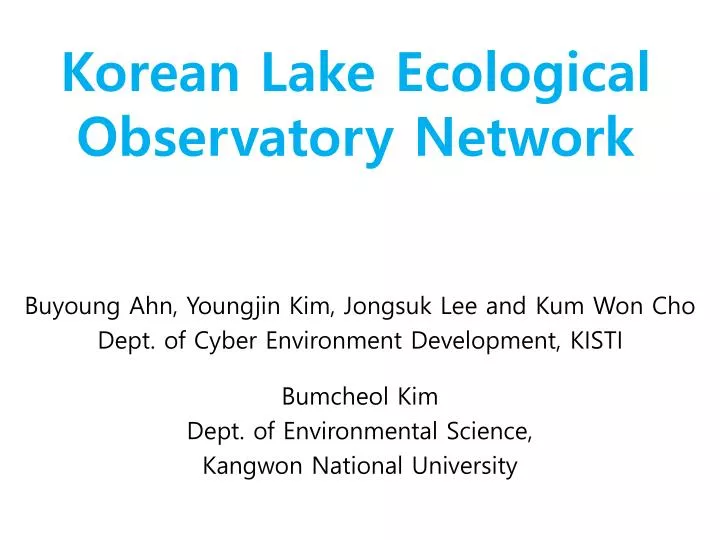 korean lake ecological observatory network