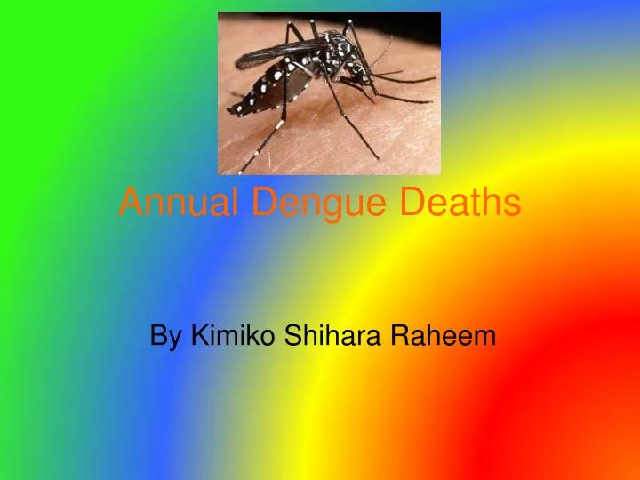 annual dengue deaths