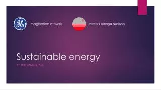 Sustainable energy