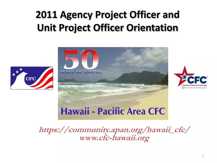 2011 agency project officer and unit project officer orientation