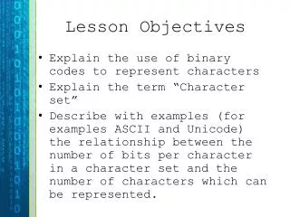 Lesson Objectives