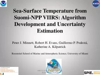 Sea-Surface Temperature from Suomi-NPP VIIRS: Algorithm Development and Uncertainty Estimation