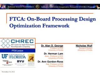 FTCA: On-Board Processing Design Optimization Framework